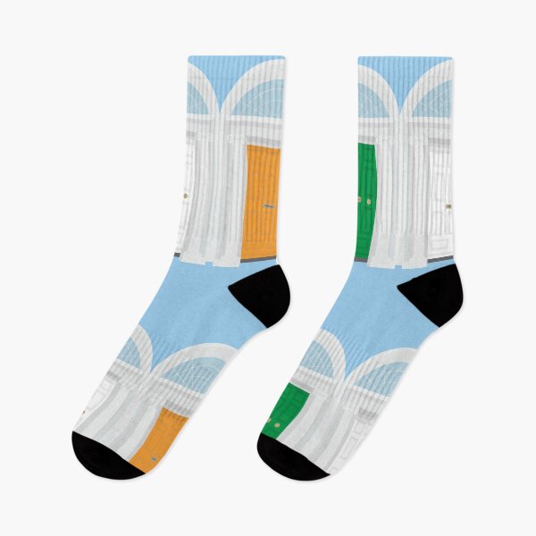 Item preview, Irish flag with Dublin's Georgian doors designed and sold by IrishItalianGuy.