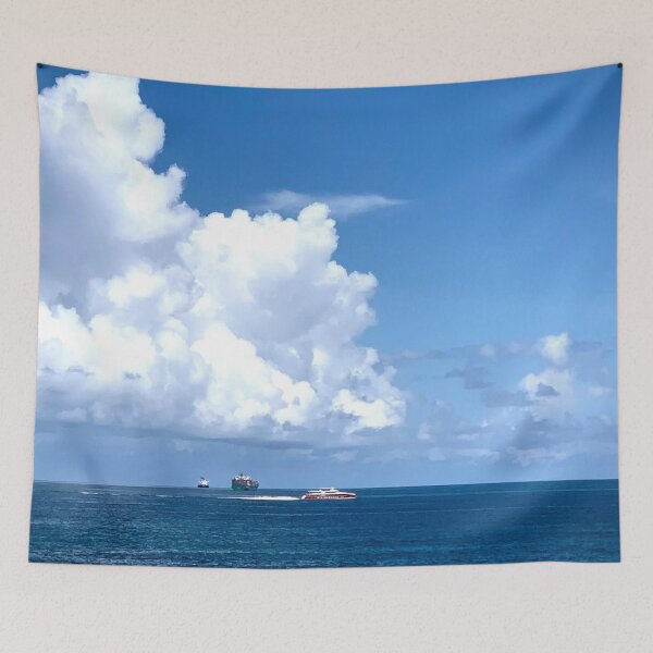 Artikelvorschau, Blauer Himmel Weiße Wolken Blaues Meer entworfen und verkauft von abcxyzsma.