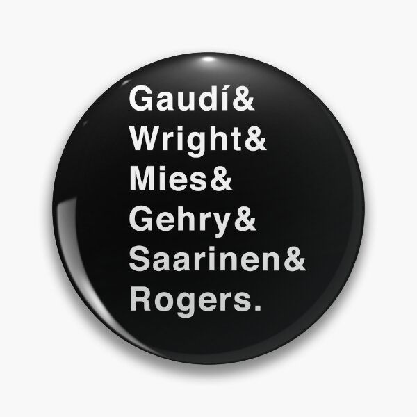 Item preview, Architects List (Gaudi, Wright, Mies van der Rohe, Gehry, Saarinen, Rogers) designed and sold by isstgeschichte.