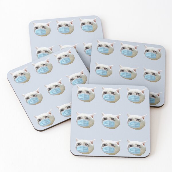 Item preview, social distancing meme cat with a mask 4 designed and sold by promisesarelies.