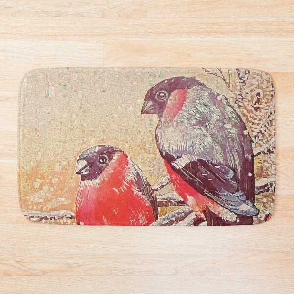 Item preview, Winter bullfinches designed and sold by helenkaiy.