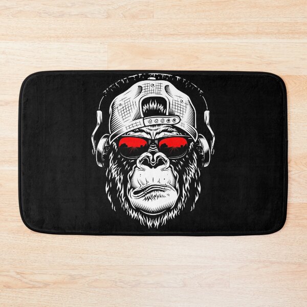 Item preview, Gorillahead with red sunglasses, cap and headphones designed and sold by froggy-stylecom.