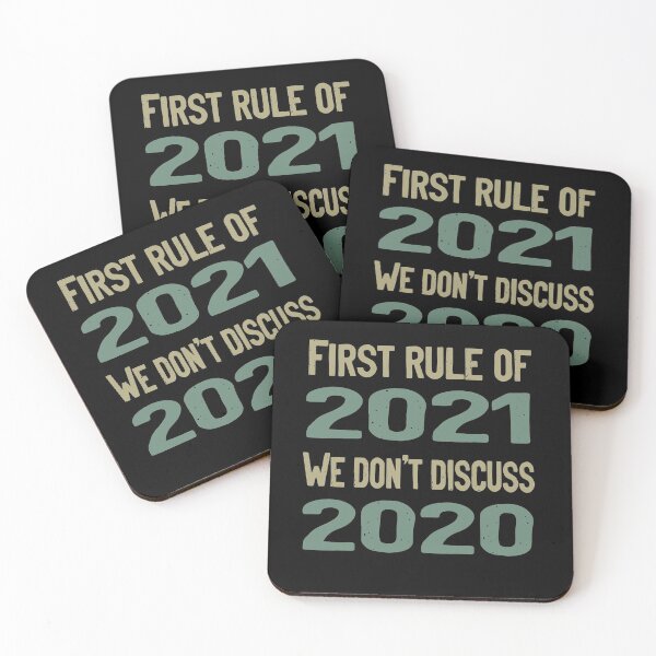 Item preview, We Dont Discuss 2020 / First Rule of 2021 Never Talk About 2020 Meme designed and sold by RedJazz.