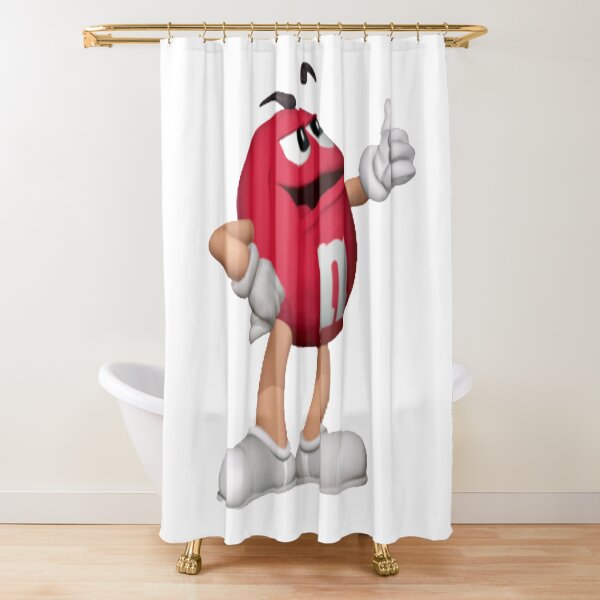Red M M Shower Curtains Redbubble