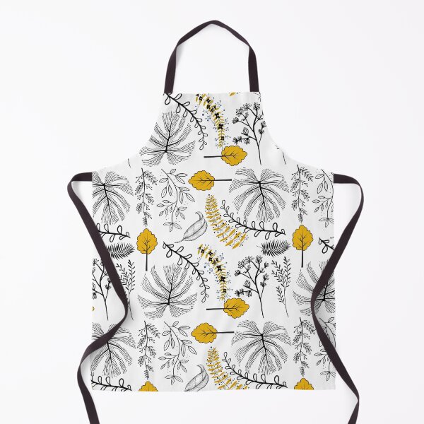 Item preview, Black And White Floral Pattern (Yellow Accented) designed and sold by casualism.