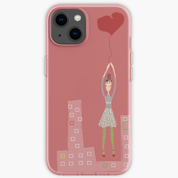 Girl with heart iPhone Soft Case
