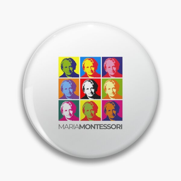 Item preview, Maria Montessori pop-art portrait poster designed and sold by CMYKStudio.