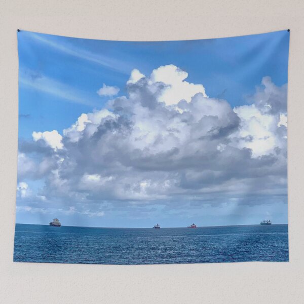 Artikelvorschau, Blauer Himmel Weiße Wolken Blaues Meer entworfen und verkauft von abcxyzsma.
