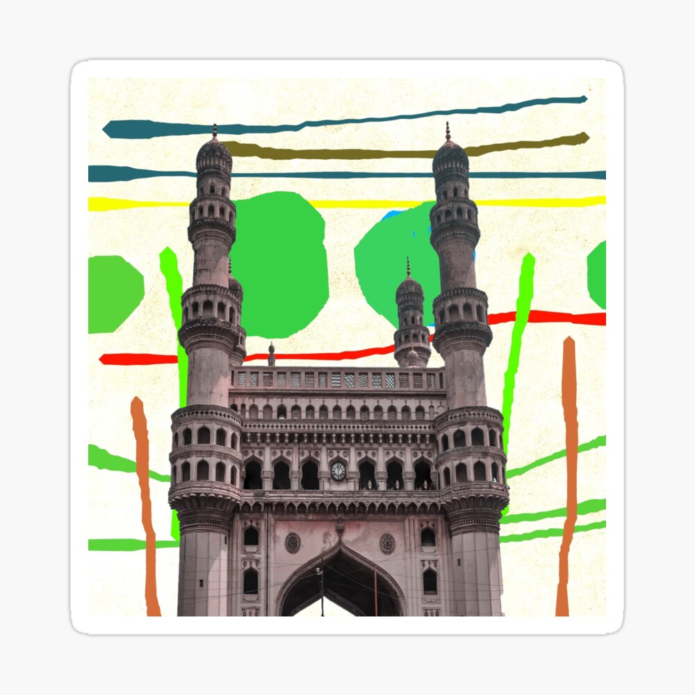 Edification mosque charminar and indian Royalty Free Vector