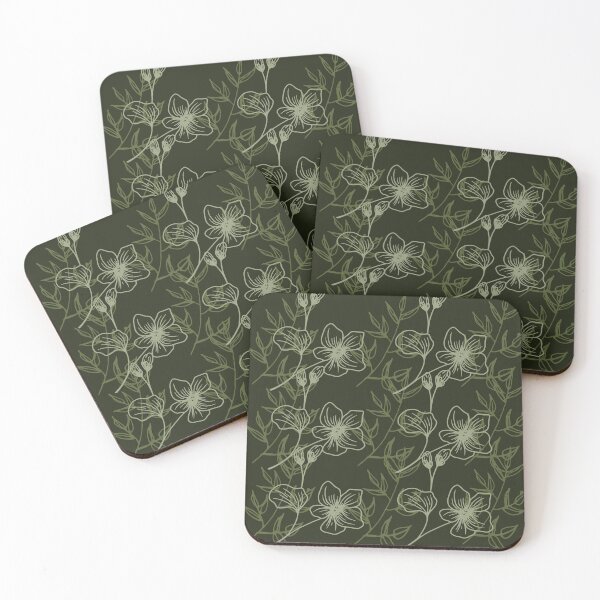 Item preview, Green Floral Patterns designed and sold by casualism.