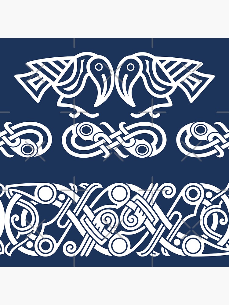 Thumbnail 3 of 3, Sticker, Germanic Art from the migration era designed and sold by Odinist.