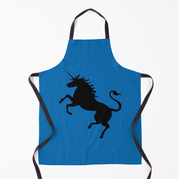 Item preview, Black Coloured Rearing Scottish Unicorn On Saltire Blue Background designed and sold by MacPean.