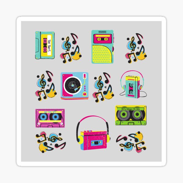 Vintage look on the music Sticker