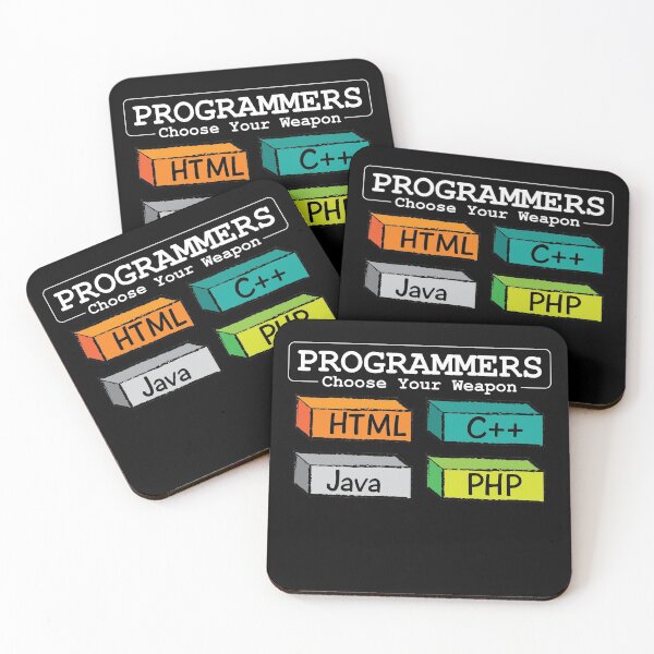 Item preview, Programmers choose your weapon HTML C++ JAVA PHP designed and sold by Grinover.
