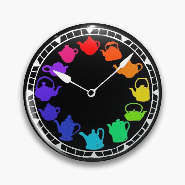 Artikelvorschau, Regenbogen Tealover Uhr für Tee und Stolz entworfen und verkauft von PhDancersTeapot.