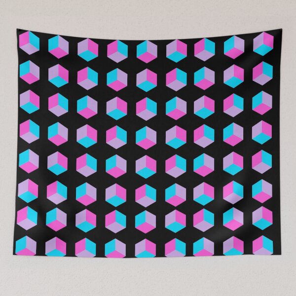 Item preview, Geometric multi coloured cubes  designed and sold by Md1982.