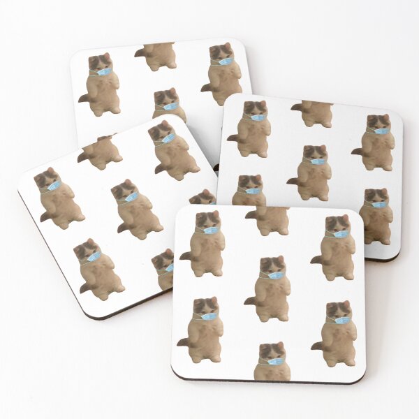 Item preview, social distancing meme cat with a mask 2 designed and sold by promisesarelies.