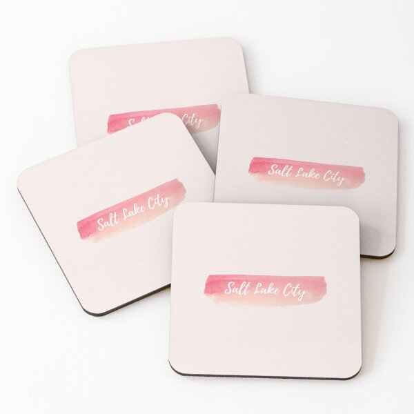 Item preview, Salt Lake City - Watercolor (Pastel Rose Pink) designed and sold by CityCollection.