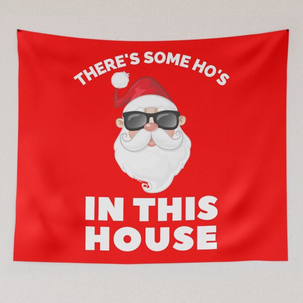 Item preview, There's Some Ho's in this House Funny Naughty Santa Claus Inappropriate Christmas 2020 Gift for Friends & Family Essential Design designed and sold by OneandHalf.