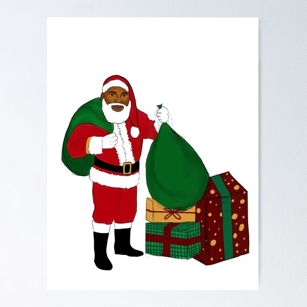 Christmas Santa Claus, Black Santa Poster