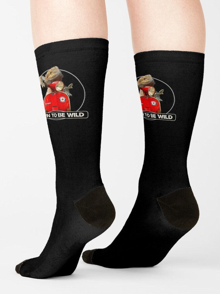 Alternate view of Born To Be Wild - Bearded Dragon On A Vespa Socks