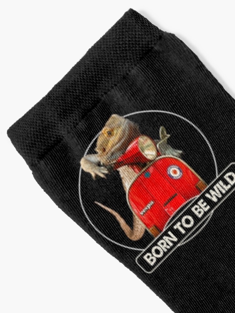 Alternate view of Born To Be Wild - Bearded Dragon On A Vespa Socks