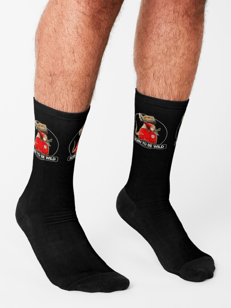 Alternate view of Born To Be Wild - Bearded Dragon On A Vespa Socks