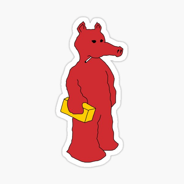 "Quasimoto red" Sticker by kogu Redbubble