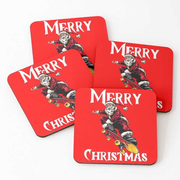 Item preview, Skateboarding Santa Merry Christmas 2020 Gift for Kids/Skateboard Lovers Design designed and sold by OneandHalf.