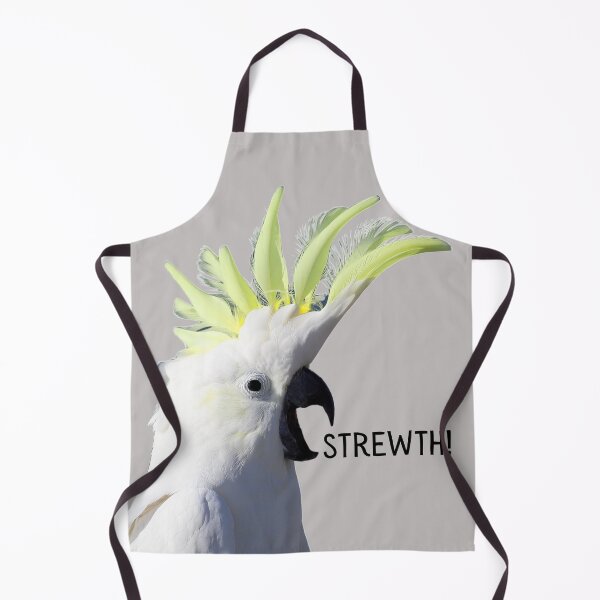 Item preview, Strewth! Sulphur crested, white cockatoo. Photograph and black text. designed and sold by JellyBeenzz.