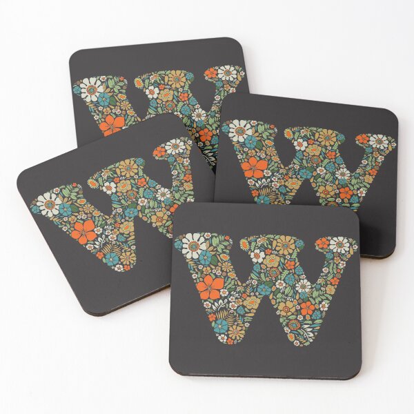 Item preview, Hippie Floral Letter W designed and sold by zeljkica.