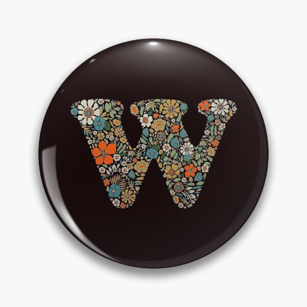 Item preview, Hippie Floral Letter W designed and sold by zeljkica.
