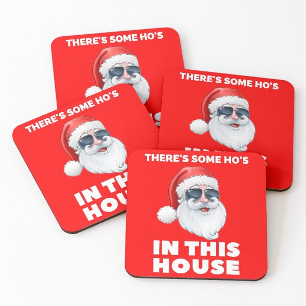 Item preview, There's Some Ho's in this House Funny Naughty Santa Claus Inappropriate Christmas 2020 Gift for Friends & Family Essential Design designed and sold by OneandHalf.