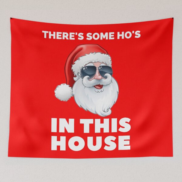 Item preview, There's Some Ho's in this House Funny Naughty Santa Claus Inappropriate Christmas 2020 Gift for Friends & Family Essential Design designed and sold by OneandHalf.