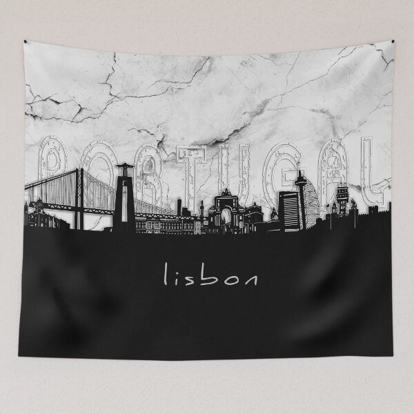 Item preview, lisbon skyline marble designed and sold by BekimART2.
