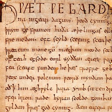 Artwork thumbnail, Beowulf's oldest known written copy. by Odinist