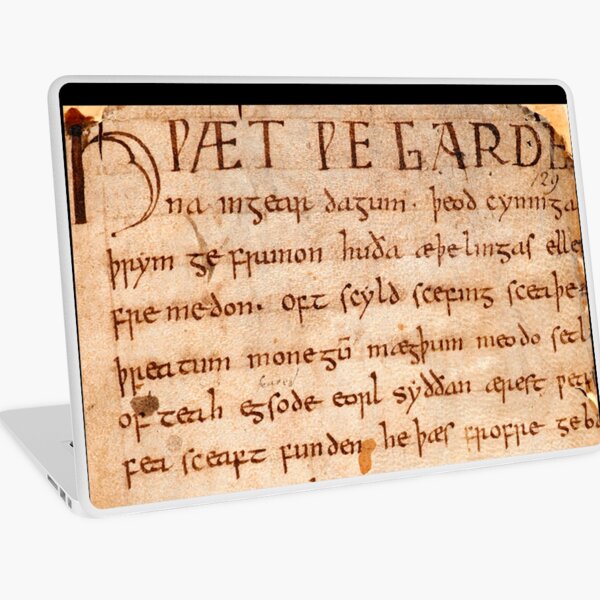 Item preview, Beowulf's oldest known written copy.  designed and sold by Odinist.