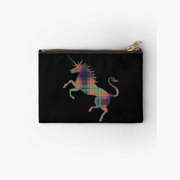 Item preview, Scottish Purple, Orange and Green Tartan Rearing Unicorn Silhouette  designed and sold by MacPean.