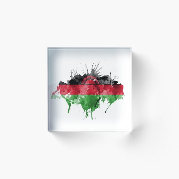 Item preview, malawi flag digital watercolor designed and sold by lipedesigns.