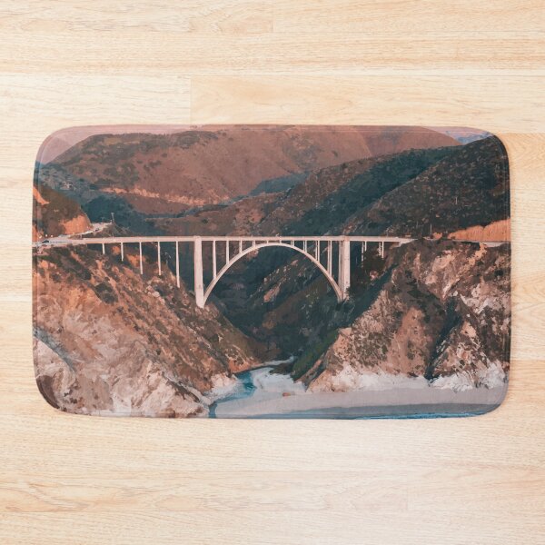 Big Sur, California Travel Artwork Bath Mat