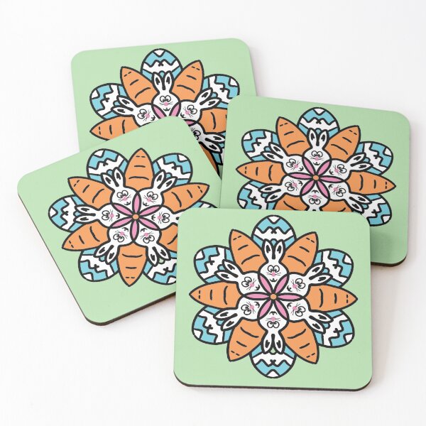 Item preview, Easter Bunny, Egg and Carrot Mandala designed and sold by DeAnna Hickman.