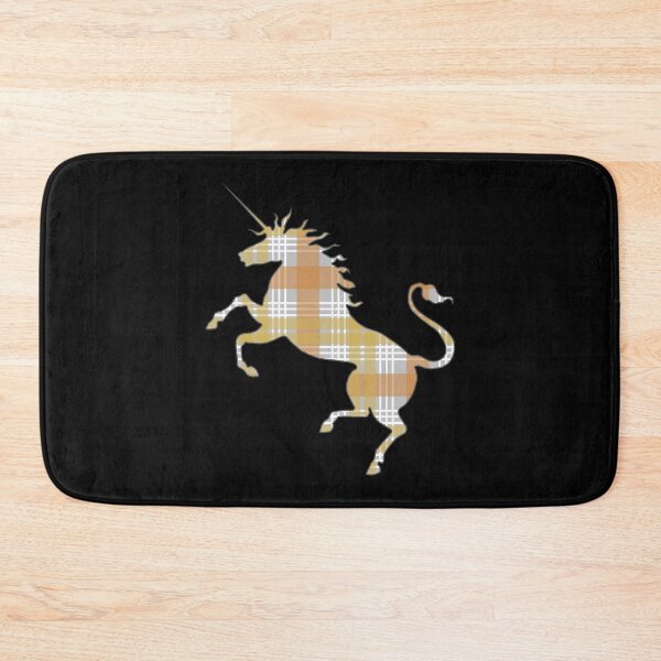 Item preview, Scottish Metallic Gold, Silver and Bronze Tone Tartan Rearing Unicorn Silhouette  designed and sold by MacPean.