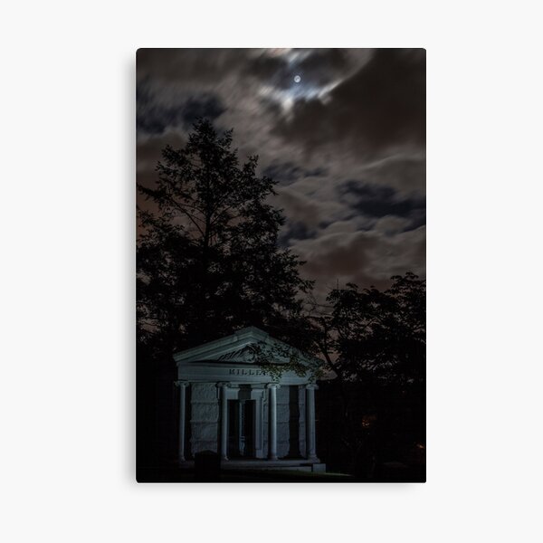 Moonlight and Crypt Canvas Print