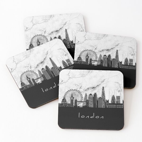 Item preview, london skyline marble designed and sold by BekimART2.