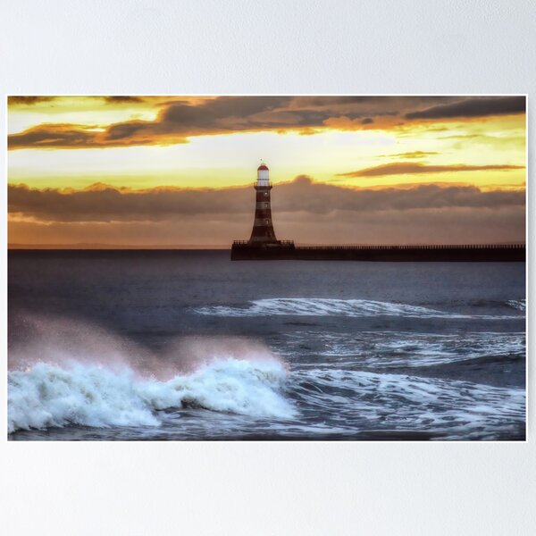 Item preview, Roker pier and lighthouse sunrise designed and sold by Avril Harris.