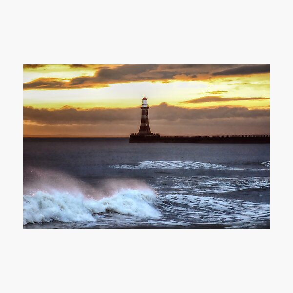 Item preview, Roker pier and lighthouse sunrise designed and sold by Avril Harris.