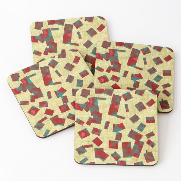Item preview, 3d patches on gold fabric designed and sold by basitcv.