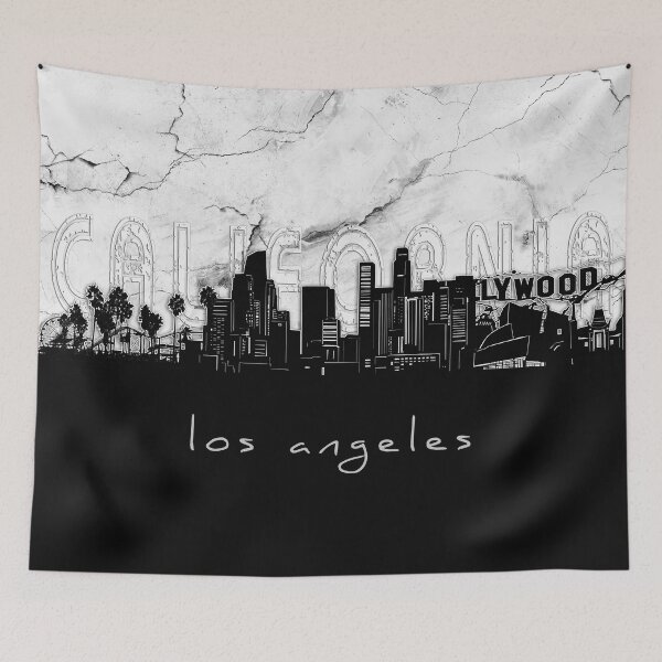 Item preview, los angeles skyline marble designed and sold by BekimART2.