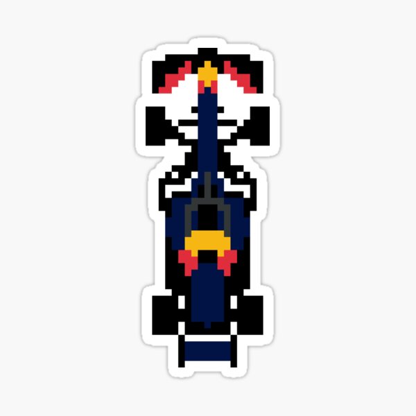 Red Bull F1 Car pixel art Sticker