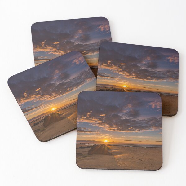 Item preview, Sunset at Rhyl beach designed and sold by Altitude Drone Media.